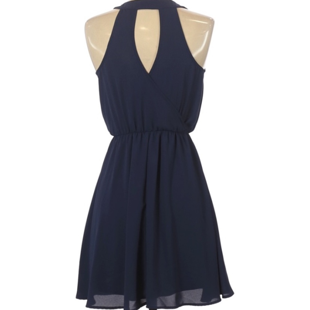 NWOT Lush Navy Kylie Skater Dress - Picture 4 of 9